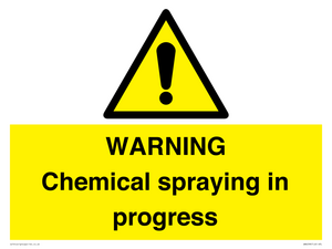 WARNING Chemical spraying in progress